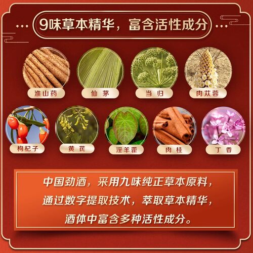 劲牌中国劲酒 35度520ml单瓶光瓶养生保健酒药酒商超同款官方授权 - 图0