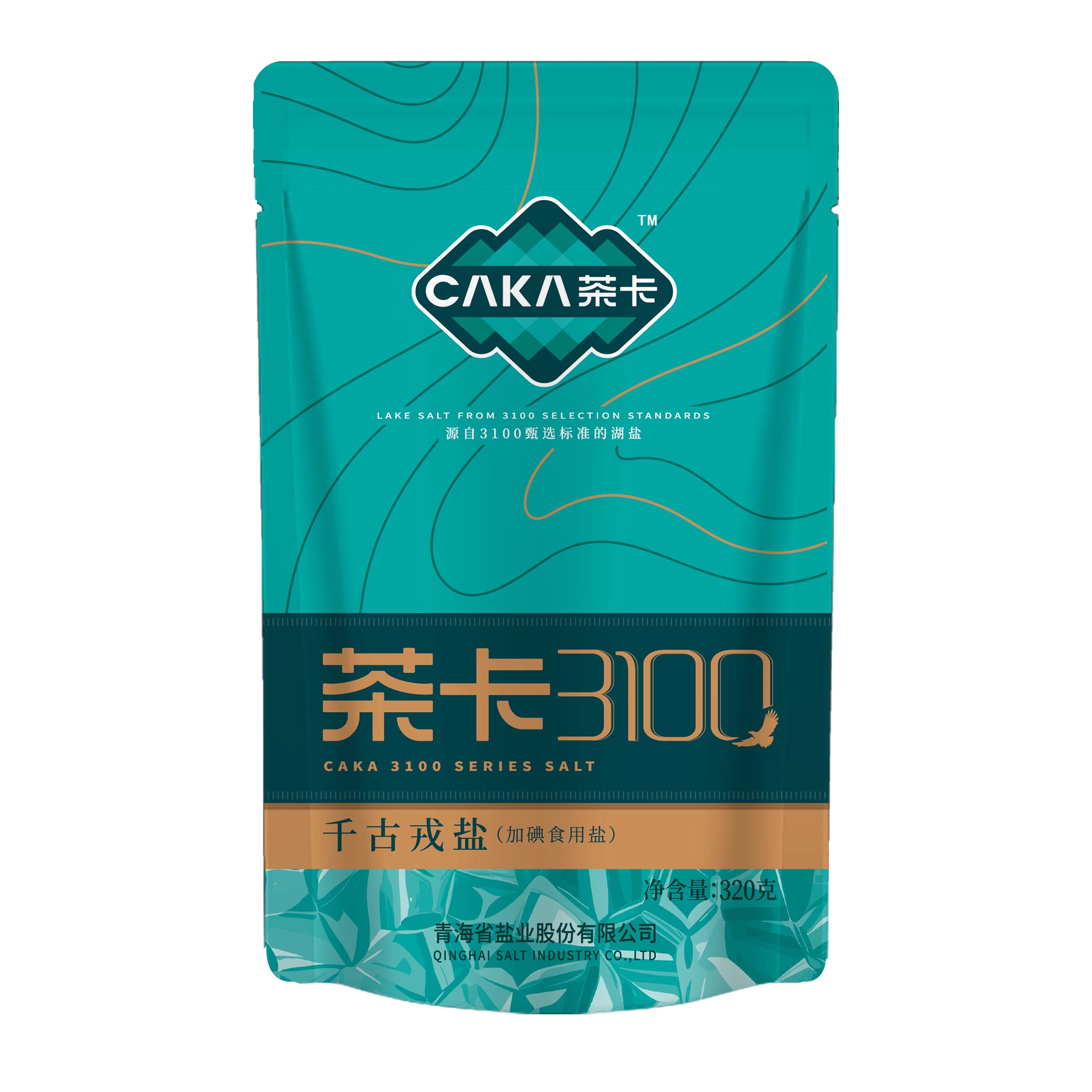 茶卡3100 千古戎盐320g*6袋加碘盐青盐食盐茶卡藏青盐官方旗舰店 - 图0