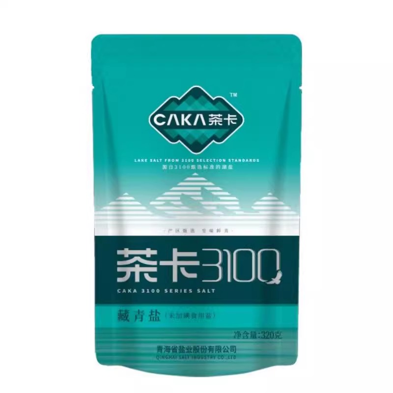 茶卡3100系列藏青盐320g*4袋自然结晶盐未加碘食用盐青海湖盐 - 图2