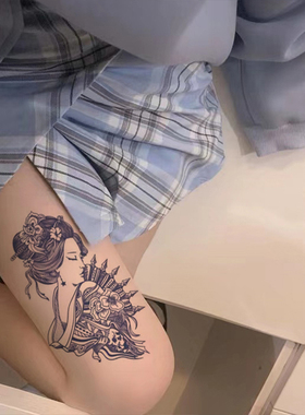 果汁戏子美女纹身贴花臂纹身防水仿真纹身贴包邮洗不掉的纹身贴纸