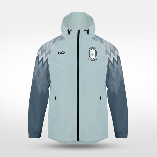 Sike Vientiane Ice Flame Autumn and Winter Hooded Windbreaker ເສື້ອກັນລົມກັນລົມກັນໜາວ