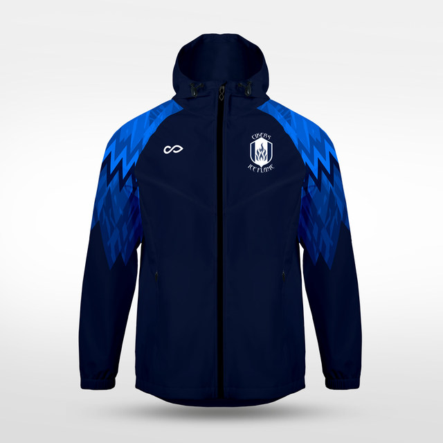 Sike Vientiane Ice Flame Autumn and Winter Hooded Windbreaker ເສື້ອກັນລົມກັນລົມກັນໜາວ