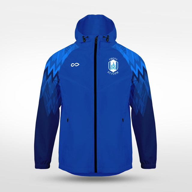 Sike Vientiane Ice Flame Autumn and Winter Hooded Windbreaker ເສື້ອກັນລົມກັນລົມກັນໜາວ