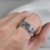 Chunfeng Sihan s925 silver retro craft men's ring men's flat opening adjustable silver ring