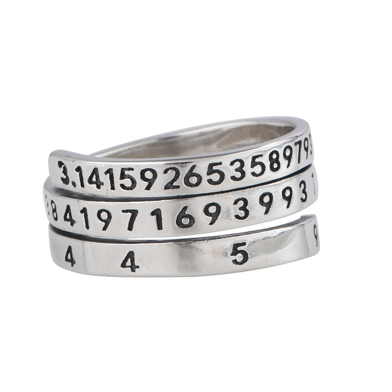 Chunfeng Sihan s925 silver vintage Thai silver crafts women's open silver ring niche design pi ring