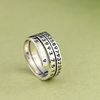 Chunfeng Sihan s925 silver vintage Thai silver crafts women's open silver ring niche design pi ring