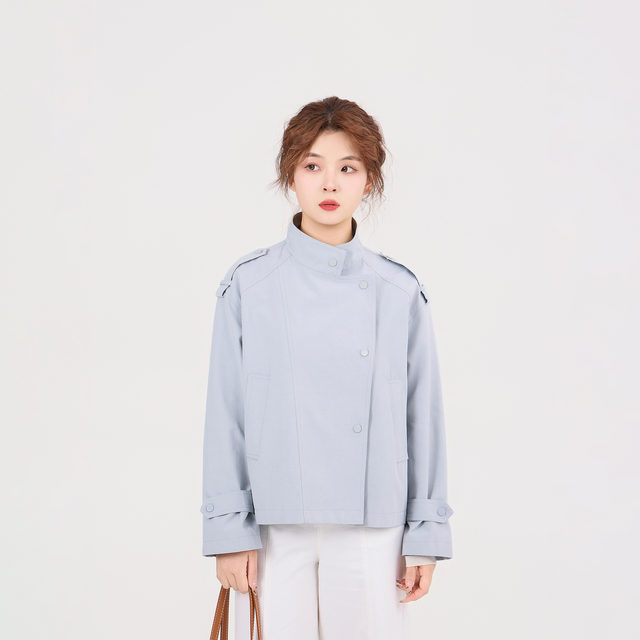 REST HEART 2026 Spring New Product Stand Collar Small Casual Short Windbreaker Jacket