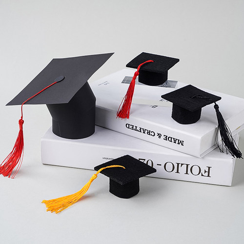 2025毕业季学生博士帽蛋糕装饰学士服高中考毕业典礼流苏帽子配件 - 图3