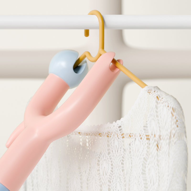 晾衣杆叉丫撑衣架家用可伸缩晒挂取衣服家用一体加长款网红挑衣头 - 图0