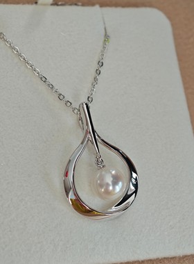 日本专柜MIKIMOTO御木本银制优雅项链 akoya海水珍珠 北京现货