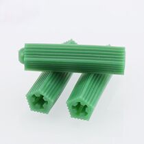 Green plastic expansion tube screw 6mm8 centipeglation stopper wall plug gel bolt gel grain expansion rubber plug wood screw