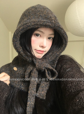 巴拉克拉法帽*针织帽日系百搭秋冬季圆顶秋冬冬天保暖帽子