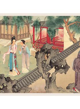王淑晖西厢记册页十六开工笔仕女人物画册微喷p复制画稿绢布装裱