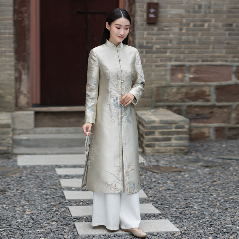 禅服秋冬加绒茶服改良加厚棉衣棉袄 森莲上衣