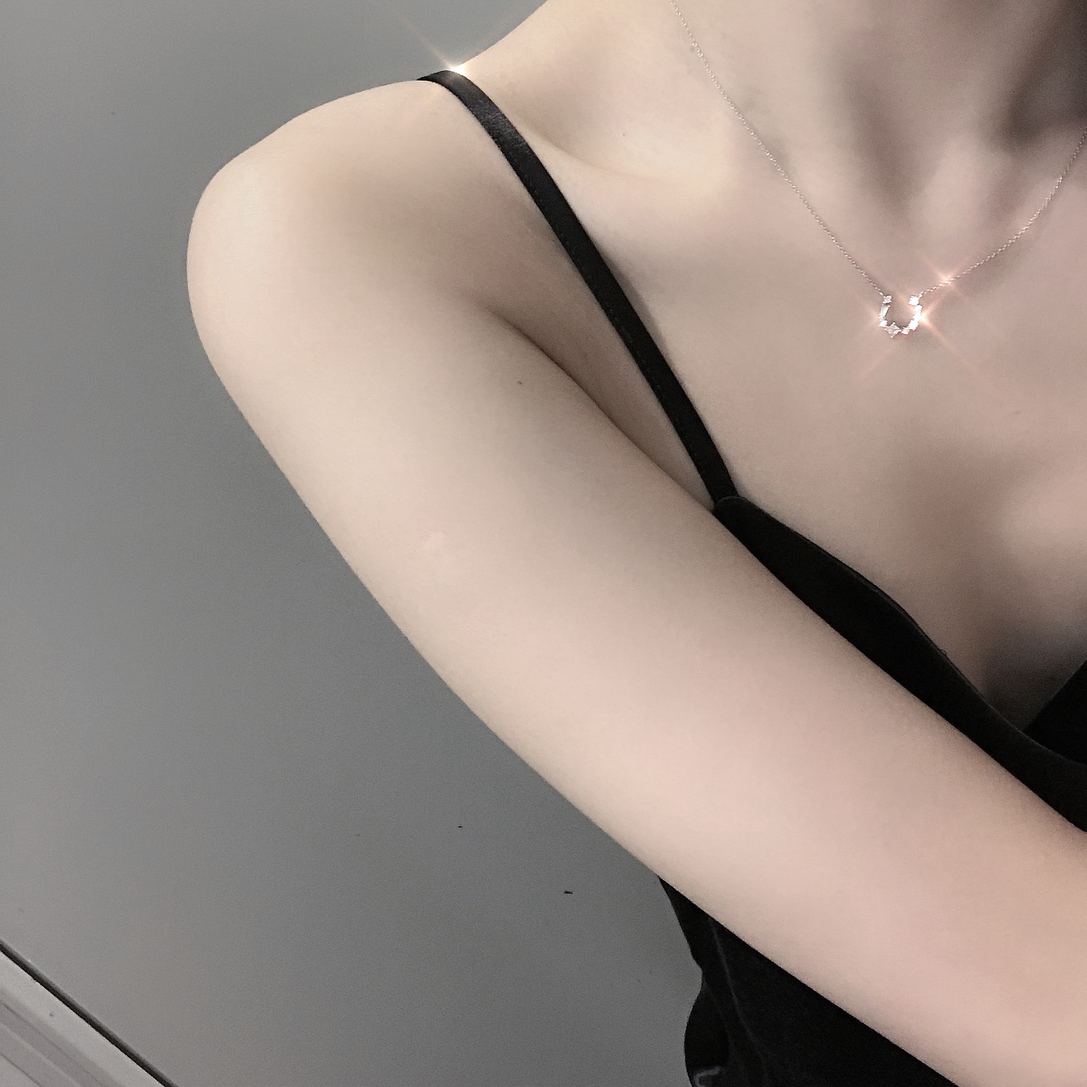 欧美小马蹄 纯银镶钻项链女锁骨链网红潮简约颈链 s925 冷洛 loly 欧美小马蹄 纯银镶钻项链女锁骨链网红潮简约颈链 s925 冷洛 loly