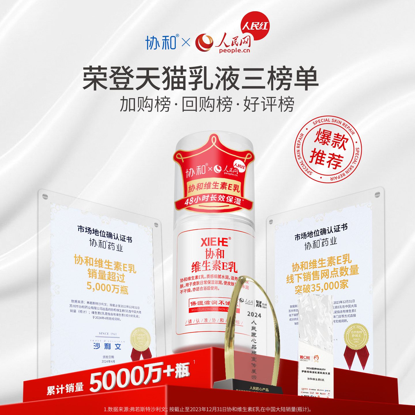 协和维生素e乳保湿补水滋润面霜VE身体乳液膏国货维E乳100ml