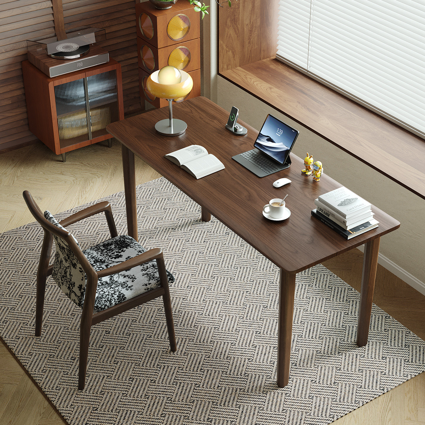 榆木实木电脑桌小户型现代简约家用办公桌书桌卧室学习桌工作台,淘宝优惠券,粉丝福利购,淘宝优惠卷