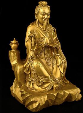 铜药王孙思邈铜像家居摆件名医圣神医孙思邈神像工艺品摆设神医