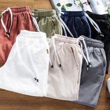 男士夏天纯棉宽松休闲五分短裤