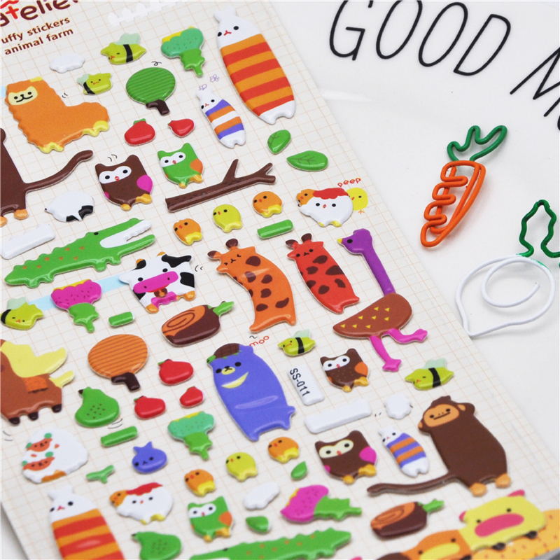 韩国可爱卡通动物手机贴纸 手帐素材日记本装饰贴手账diy泡泡贴画,淘宝优惠券,粉丝福利购,淘宝优惠卷