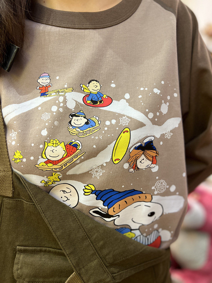 美式复古  vintage 可爱史努比 插肩拼色重磅纯棉休闲男女情侣T恤,淘宝优惠券,粉丝福利购,淘宝优惠卷