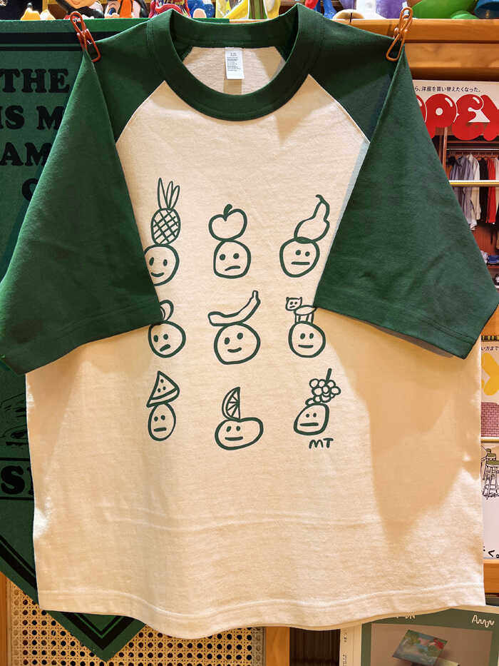原创小众 vintage 萌趣表情水果 拼色插肩粗棉重磅男女情侣T恤,淘宝优惠券,粉丝福利购,淘宝优惠卷