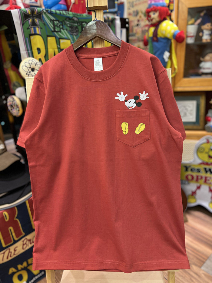 美式复古 vintage 趣味口袋米老鼠 纯棉圆领重磅男女情侣T恤短袖,淘宝优惠券,粉丝福利购,淘宝优惠卷