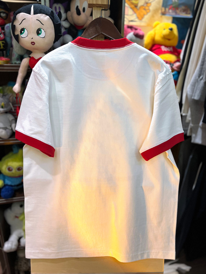 美式复古 vintage 卡通趣味米老鼠 拼色265克纯棉重磅男女情侣T恤,淘宝优惠券,粉丝福利购,淘宝优惠卷