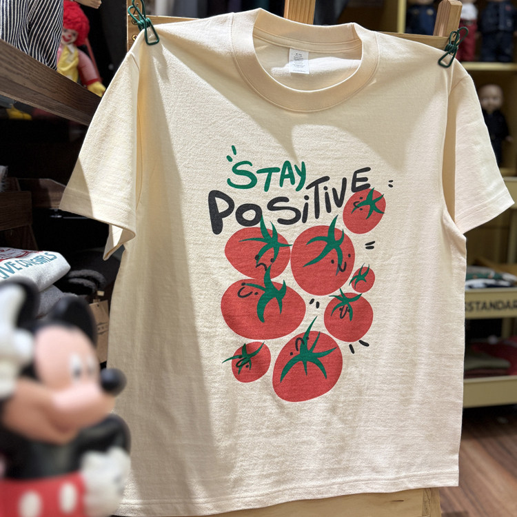 美式复古 vintage 西红柿番茄水果 220克小领口纯棉男女情侣T恤,淘宝优惠券,粉丝福利购,淘宝优惠卷