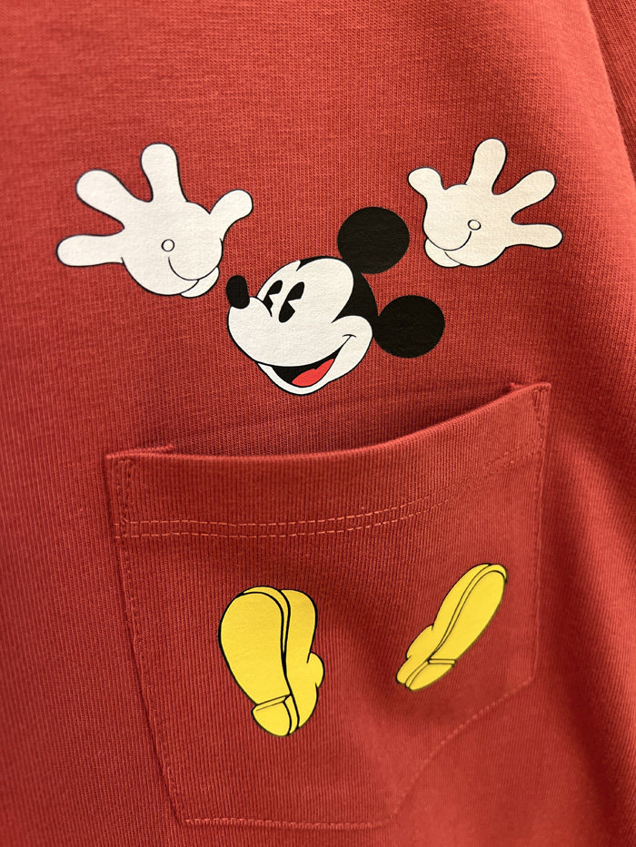 美式复古 vintage 趣味口袋米老鼠 纯棉圆领重磅男女情侣T恤短袖,淘宝优惠券,粉丝福利购,淘宝优惠卷