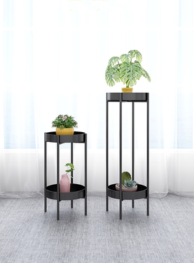 北欧客厅落地式阳台装饰花架