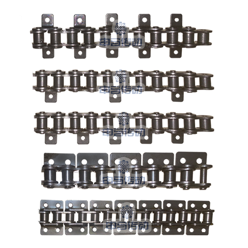 盾牌 附件链条4分08A08B  带耳带附件弯板直板单孔双孔 申马传动 - 图3