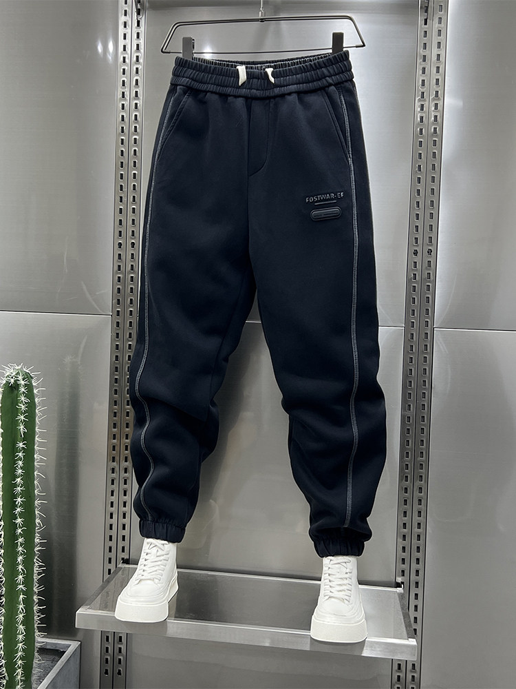 2025秋冬新款运动裤男宽松舒适百搭哈伦裤网红潮流辑明线束脚卫裤,淘宝优惠券,粉丝福利购,淘宝优惠卷