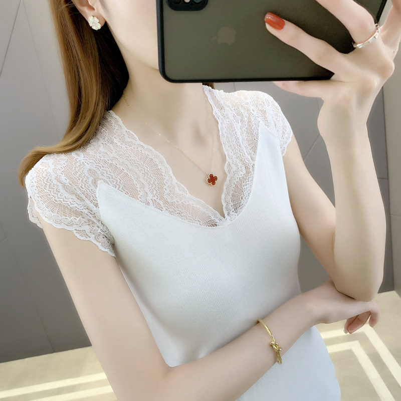 蕾丝吊带夏季2023新款ins打底衫 贵沫背心吊带