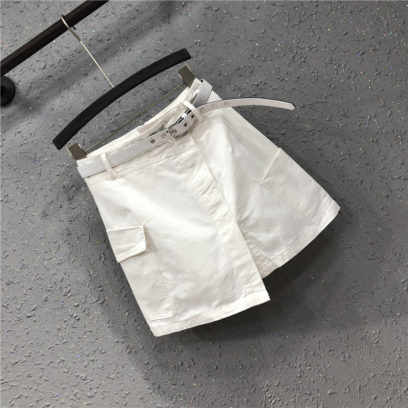 艾天丽旗舰店春夏新款不规则短裤裙女潮港味个性大口袋高腰显瘦牛仔半身裙2