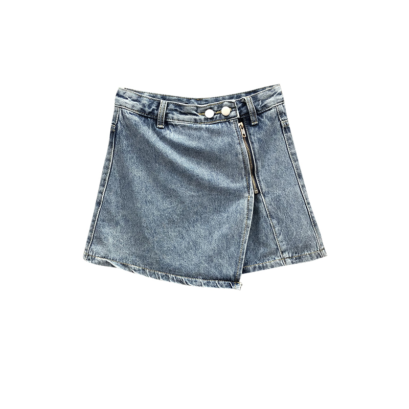 艾天丽旗舰店夏季新款短裤裙女欧洲站个性不规则高腰显瘦a字牛仔半身裙潮3