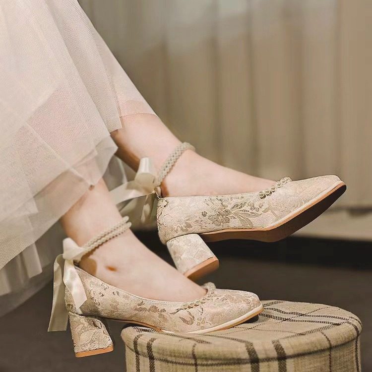 玛丽珍鞋古风新中式礼服旗袍鞋子民国风百搭春季高跟单鞋女高跟鞋,淘宝优惠券,粉丝福利购,淘宝优惠卷