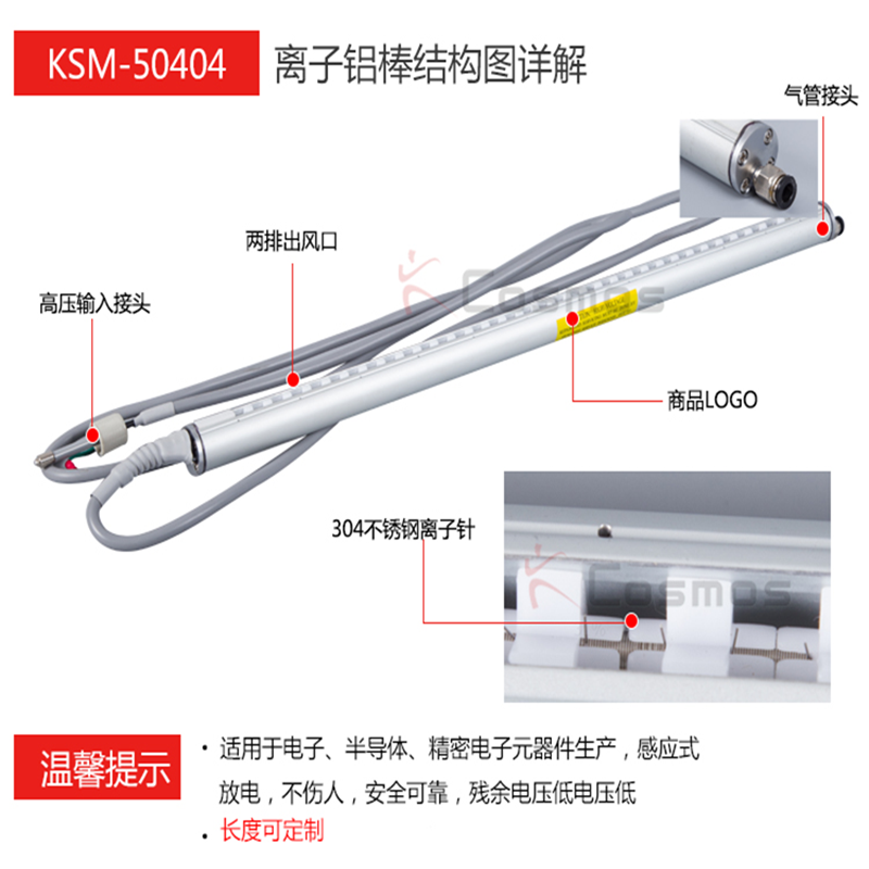 cosmos膜切无纺布离子风棒除静电工业消除器薄膜模具印刷离子棒 - 图1