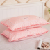 Gối cưới màu đỏ cặp 48 74cm chà nhám gối đơn Hàn Quốc ren cưới tăng gối - Gối trường hợp gối chữ u Gối trường hợp