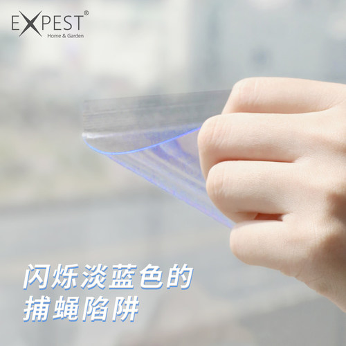 抓小飞虫EXPEST微光粘虫板粘苍蝇飞虫飞蛾诱捕器贴窗户纱窗小飞虫 - 图1