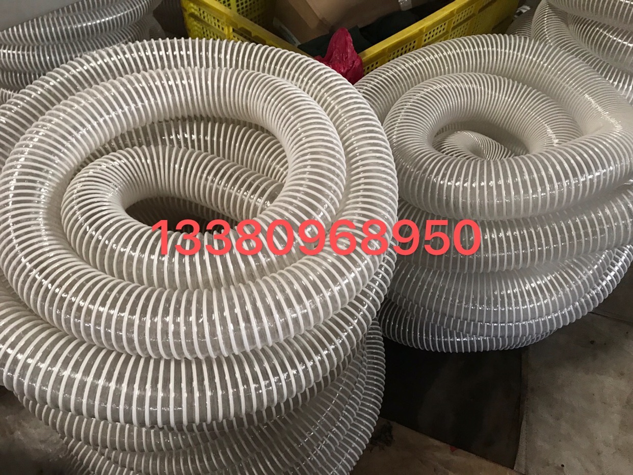 吸尘管木工机械软管耐包塑PVC钢丝管透明伸缩管风管排气管通风管 - 图1