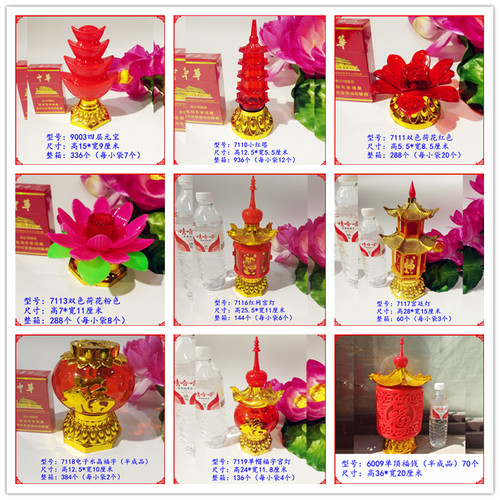 小灯笼十五上坟春节祭祀祖先红灯笼晶品佛缘商行长明成箱发货包邮 - 图1