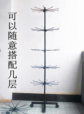 多层袜子围巾帽子汽车饰品袖套手套口罩唇膏挂架展示架子落地旋转