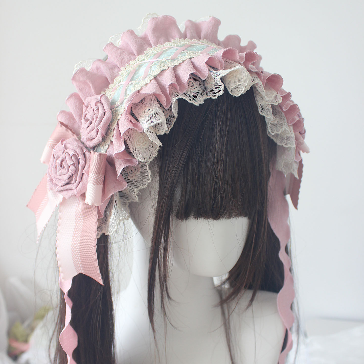 手作玫瑰优雅Lolita发带古董蛋糕洛丽塔小物粉色发饰lo娘百搭头饰,淘宝优惠券,粉丝福利购,淘宝优惠卷