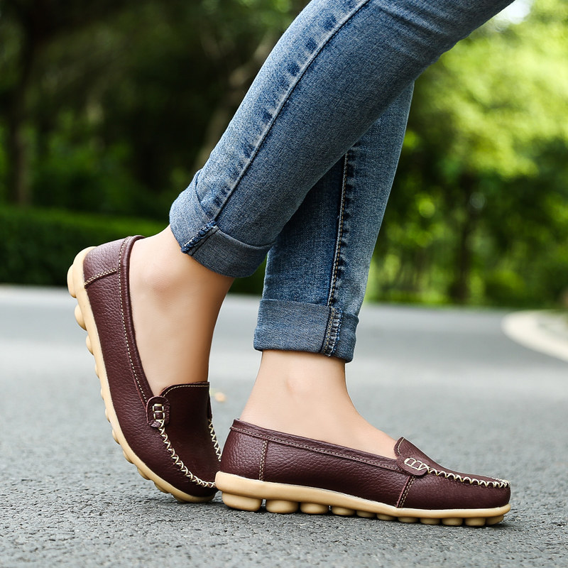 春秋小语鹿新女鞋软底防滑护士真皮小白鞋女大码休闲妈妈鞋单鞋女,淘宝优惠券,粉丝福利购,淘宝优惠卷