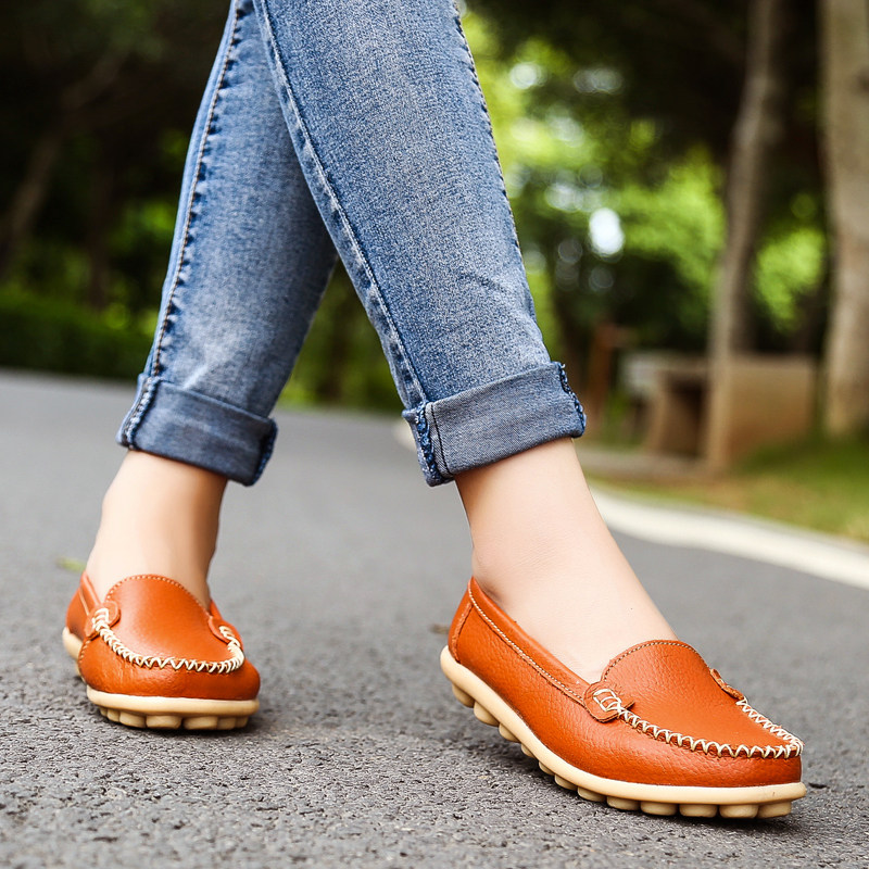 春秋小语鹿新女鞋软底防滑护士真皮小白鞋女大码休闲妈妈鞋单鞋女,淘宝优惠券,粉丝福利购,淘宝优惠卷