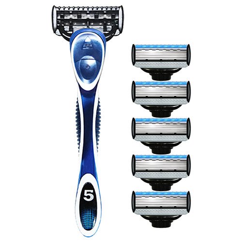 阿帕齐剃须刀手动刮胡刀5层剃须刀片老式刮脸刀头刀架五层刀片男 - 图3