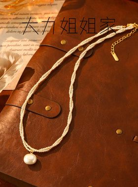 施家馒头珍珠项链女23