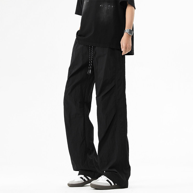 OCW潮牌 美式弯刀休闲裤男2026春夏新款学生宽松冰丝速干工装裤子