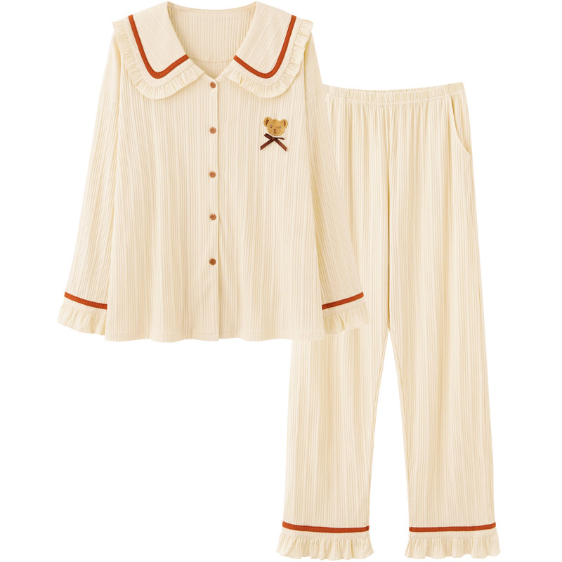 思莉太太情侣春秋款纯棉长袖风睡衣 思莉太太睡衣/家居服套装